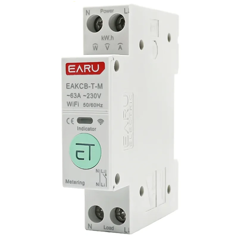 Circuit Breaker 63A with Power Monitoring and Threshold Protection