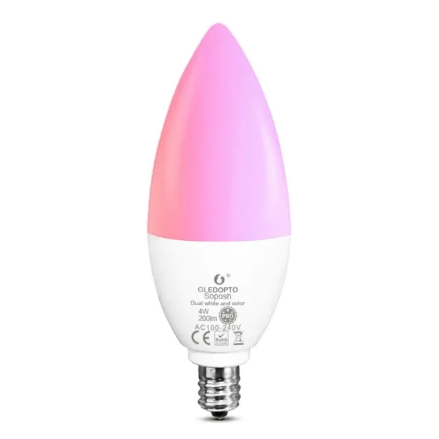4W Dual White And Color Candle Bulb Pro