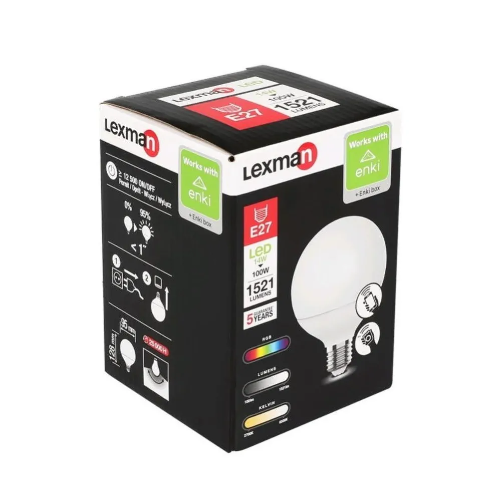 Lexman Globe 95 E27 RGBW Bulb