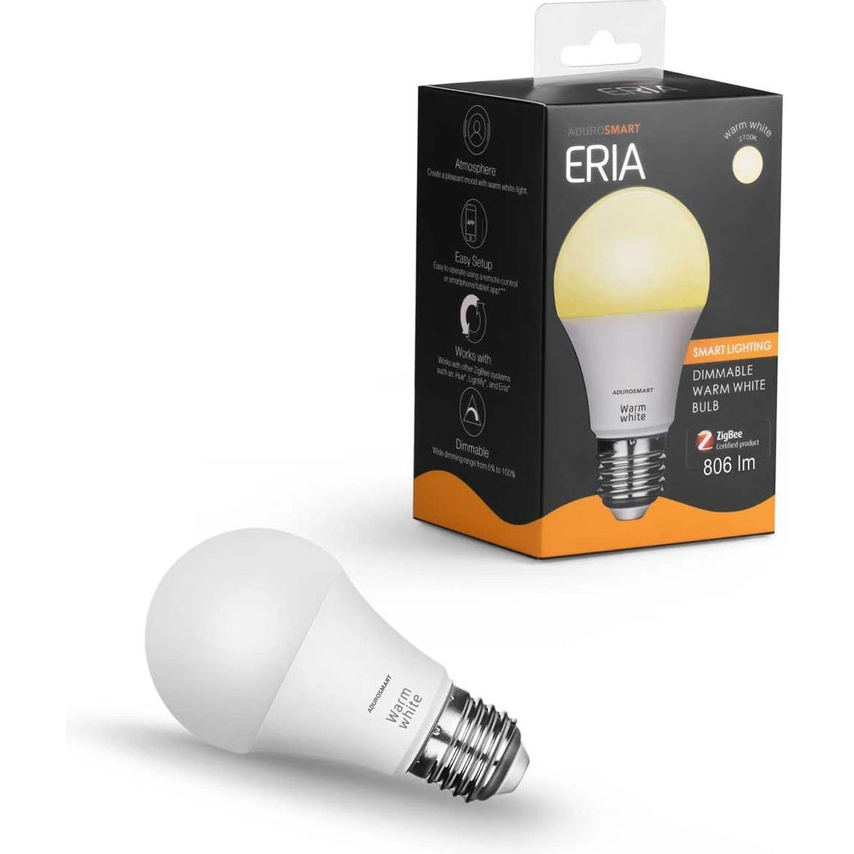 ERIA Dimmable Warm White A60 B22 Bulb