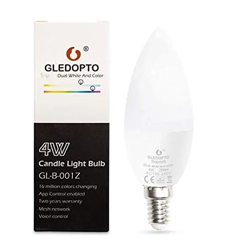 4W Dual White And Color Candle Bulb