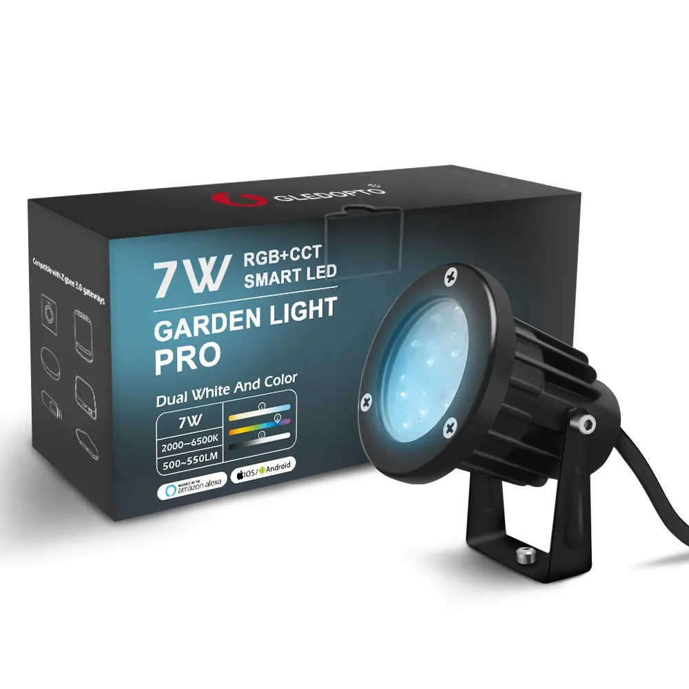 7W Dual White and Color Garden Light Pro