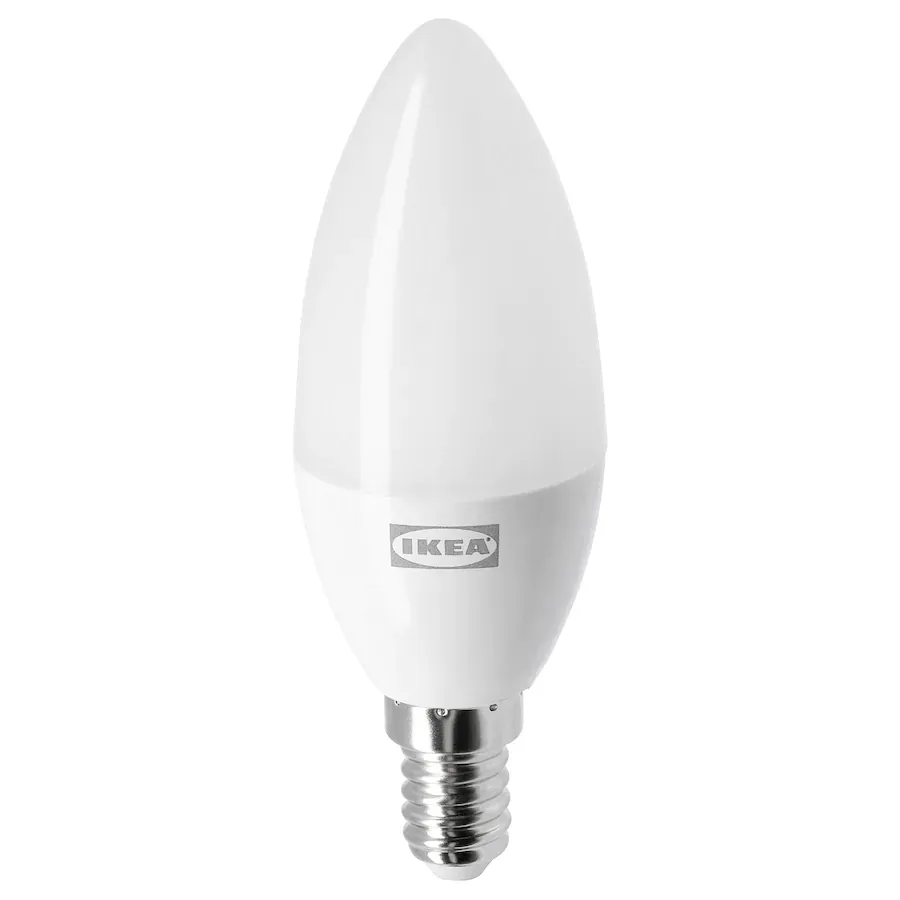 Tradfri LED bulb E14 470 lumen, wireless dimmable white spectrum/chandelier opal white