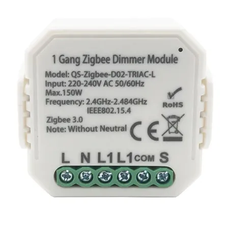 Dimmer Switch Module No Neutral 1 Gang