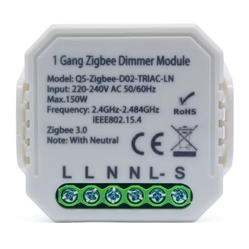 Dimmer Switch Module With Neutral 1 Gang