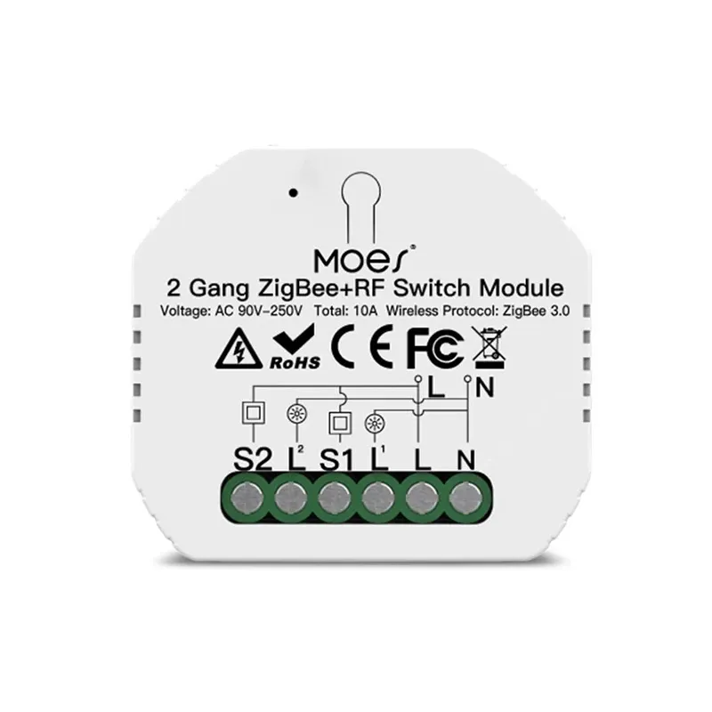 Switch Module ZigBee+RF 2 Gang