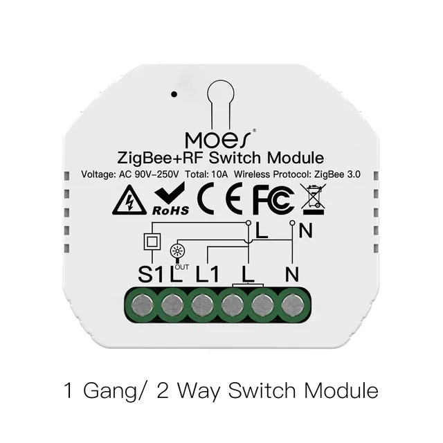 Switch Module ZigBee+RF 1 Gang
