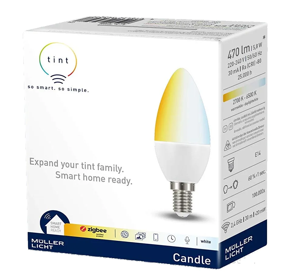 Tint C35 470lm E14 CCT Bulb
