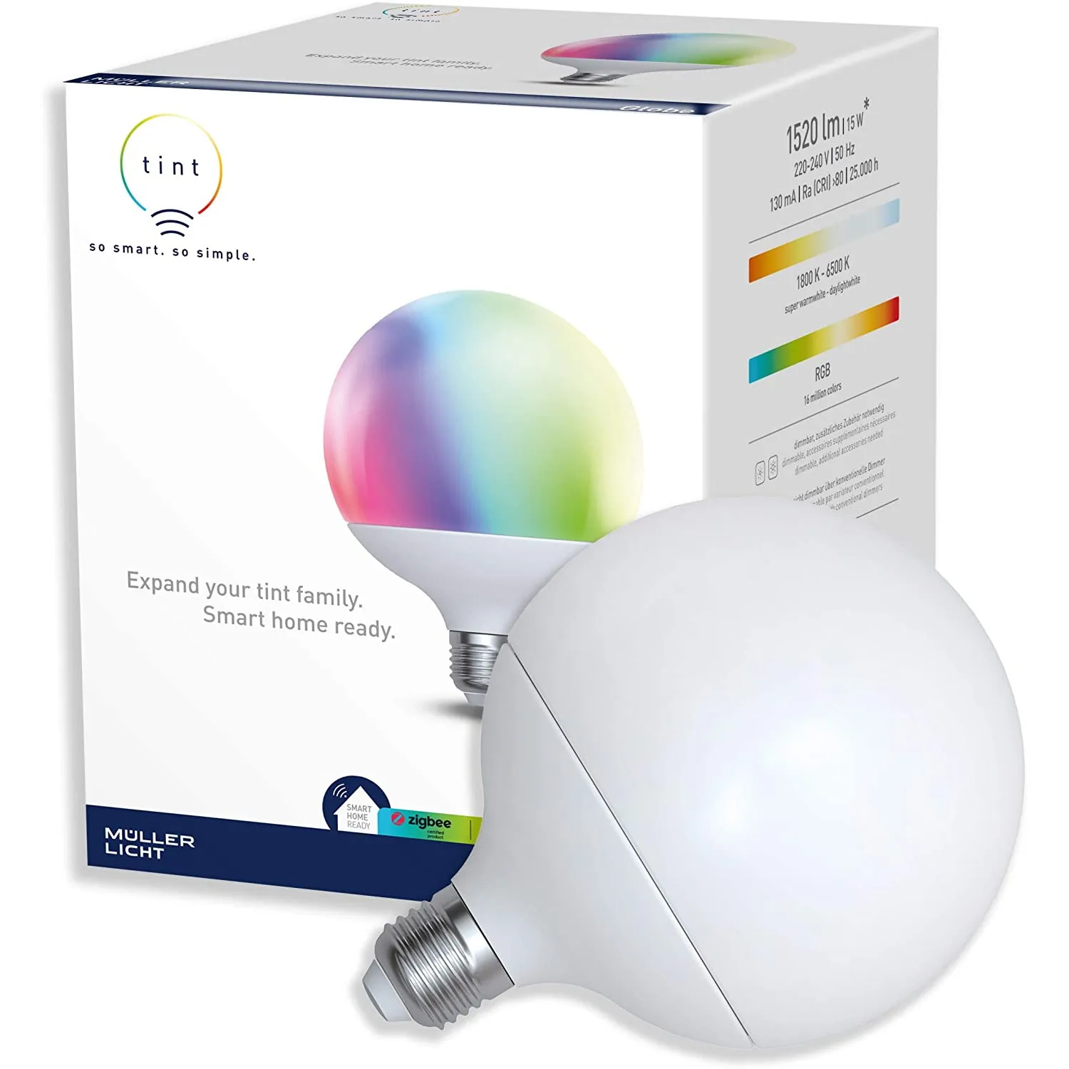 Tint LED-Globeform White+Color Bulb