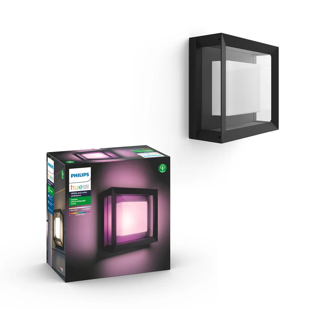 Hue Econic Outdoor Wall Light (Square)