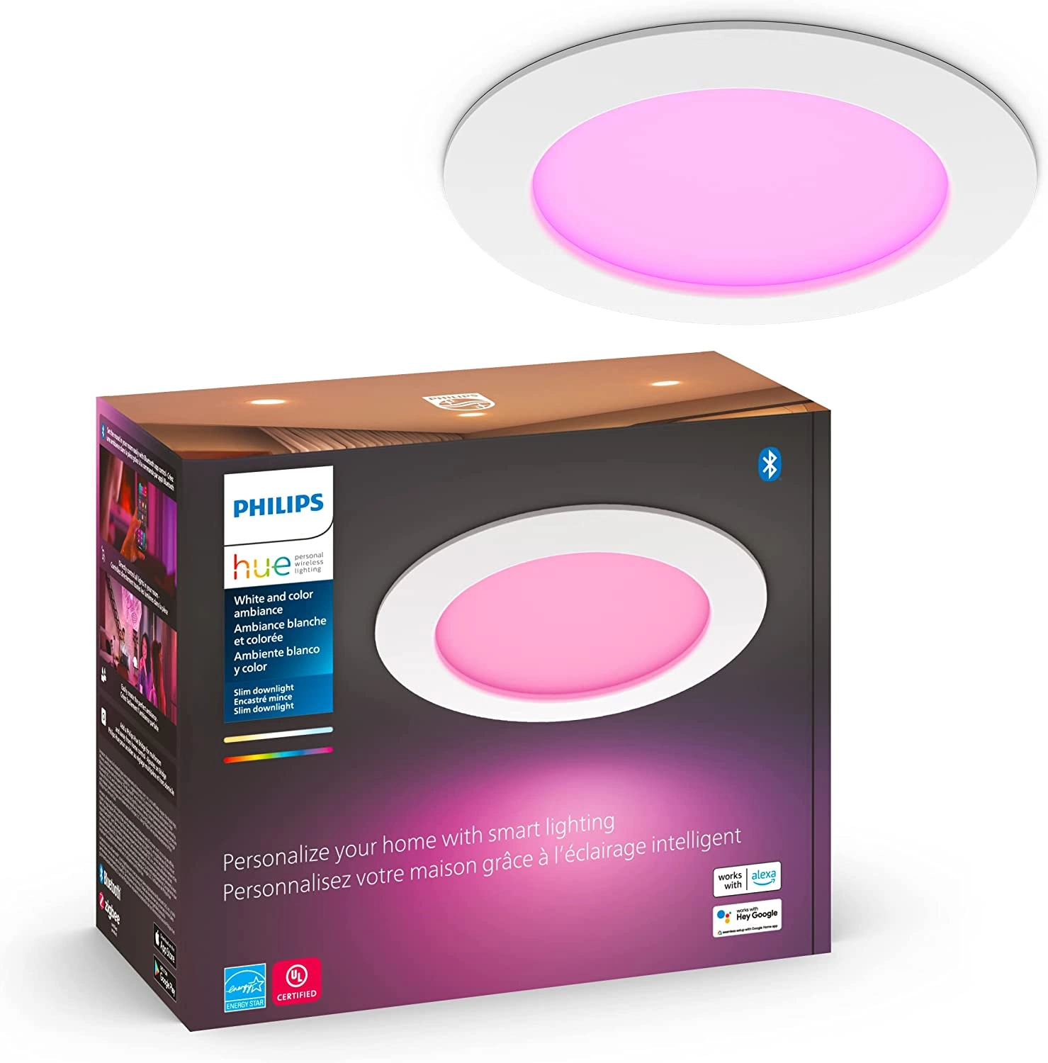 Hue White and Color Ambiance Slim Downlight 5/6 inch