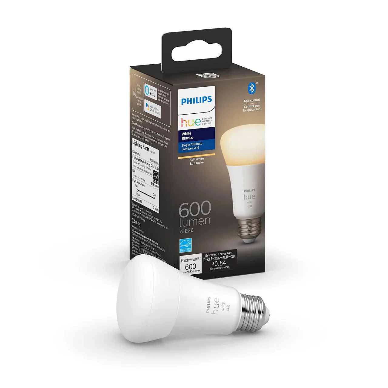 Hue White Bulb A19 E26 with Bluetooth