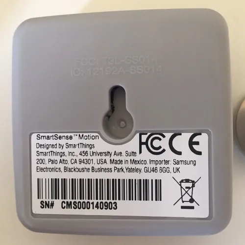 Back of the device with label