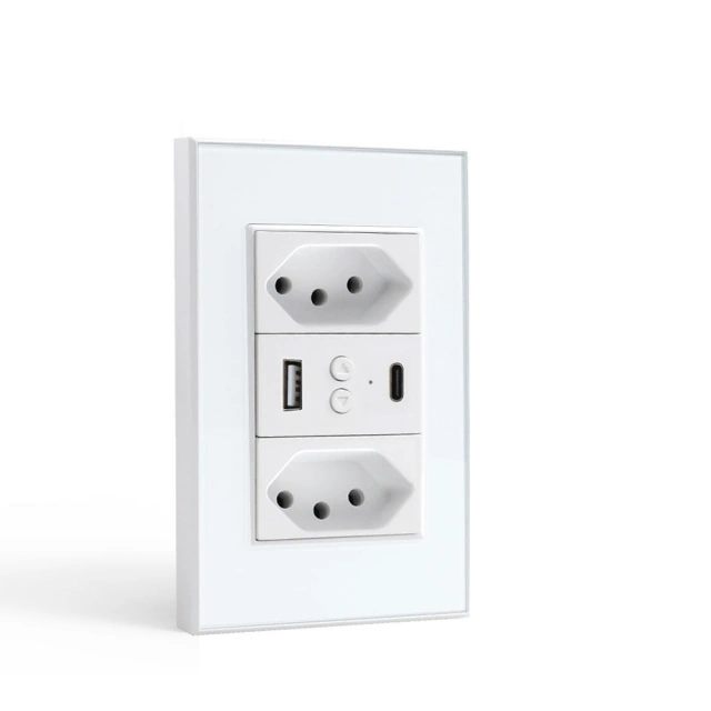 Brazil Wall Socket with 2 USB Charger
